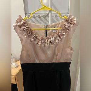 sophia christina dress champagne and black color dress, size 10, wore 2 times!